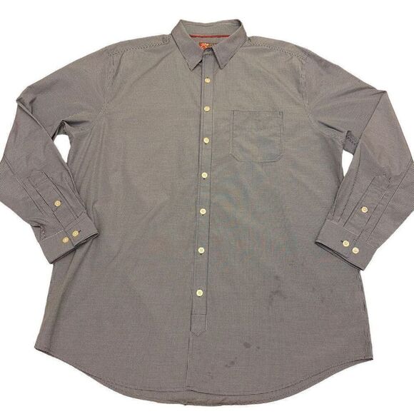 Oobe Team Style Chikfila Blue and White Check Long Sleeve Button Down Shirt Sz X - Picture 1 of 16